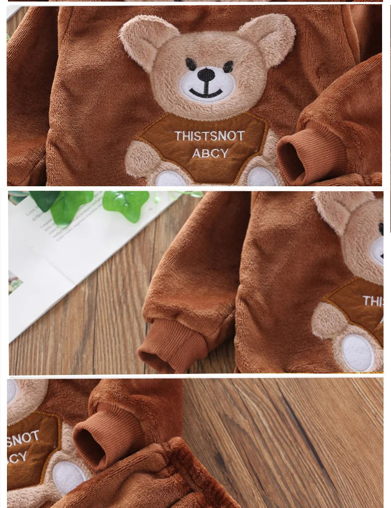 Children's Winter Pajamas – Flannel and Fleece with Bear