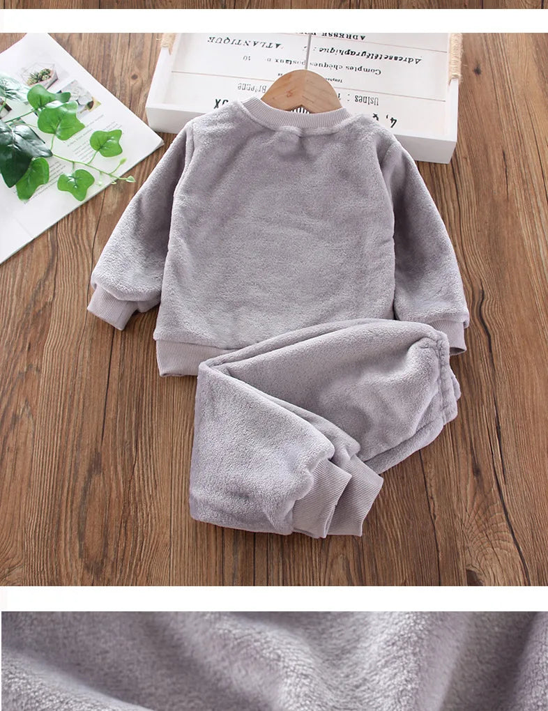 Children's Winter Pajamas – Flannel and Fleece with Bear