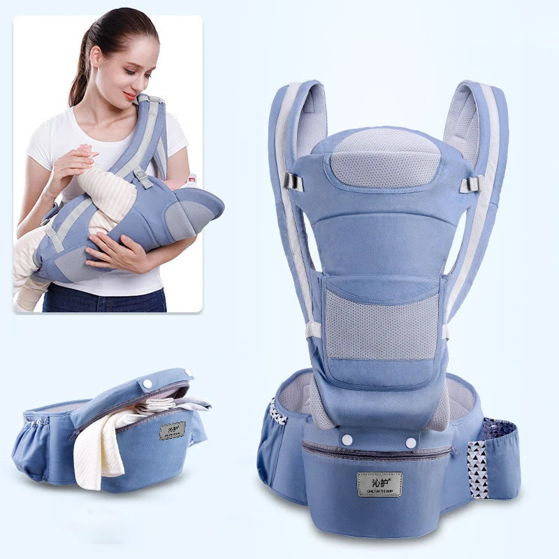 Ergonomic Baby Carrier – Hipseat Front & Back Backpack