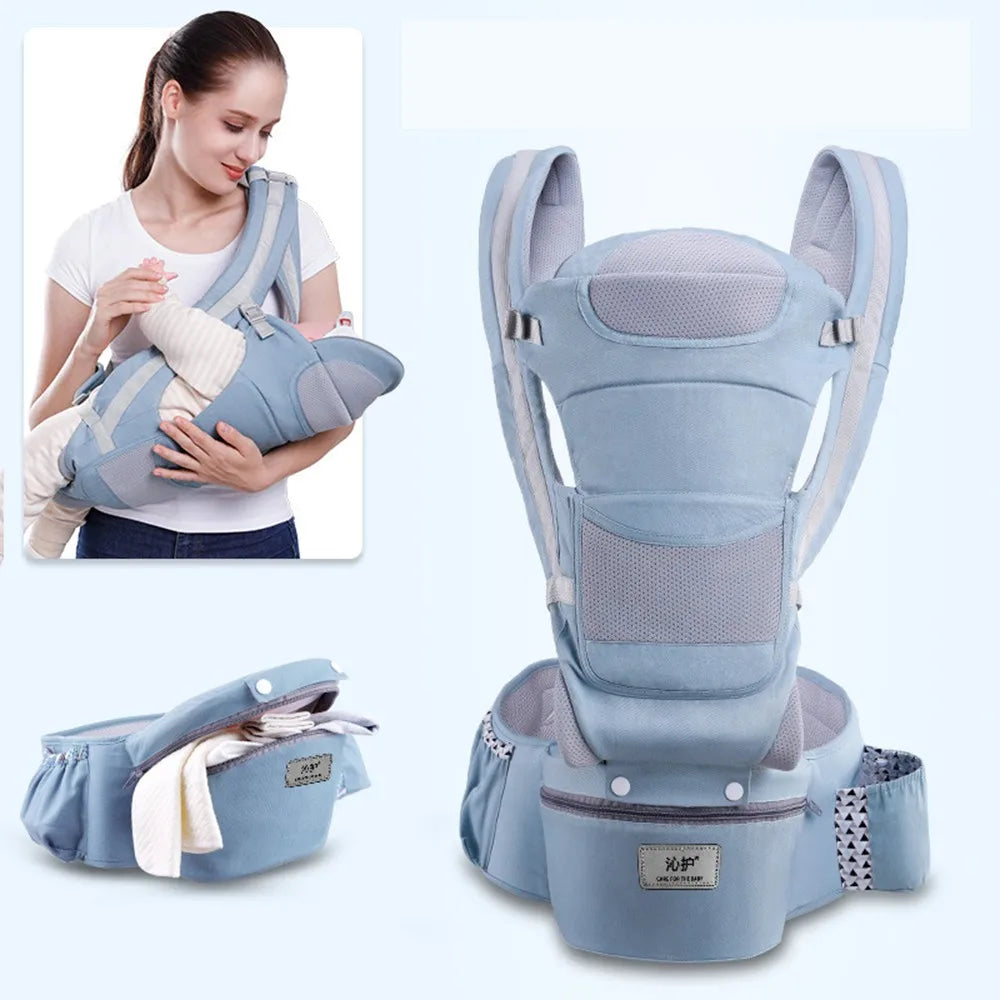 Ergonomic Baby Carrier – Hipseat Front & Back Backpack