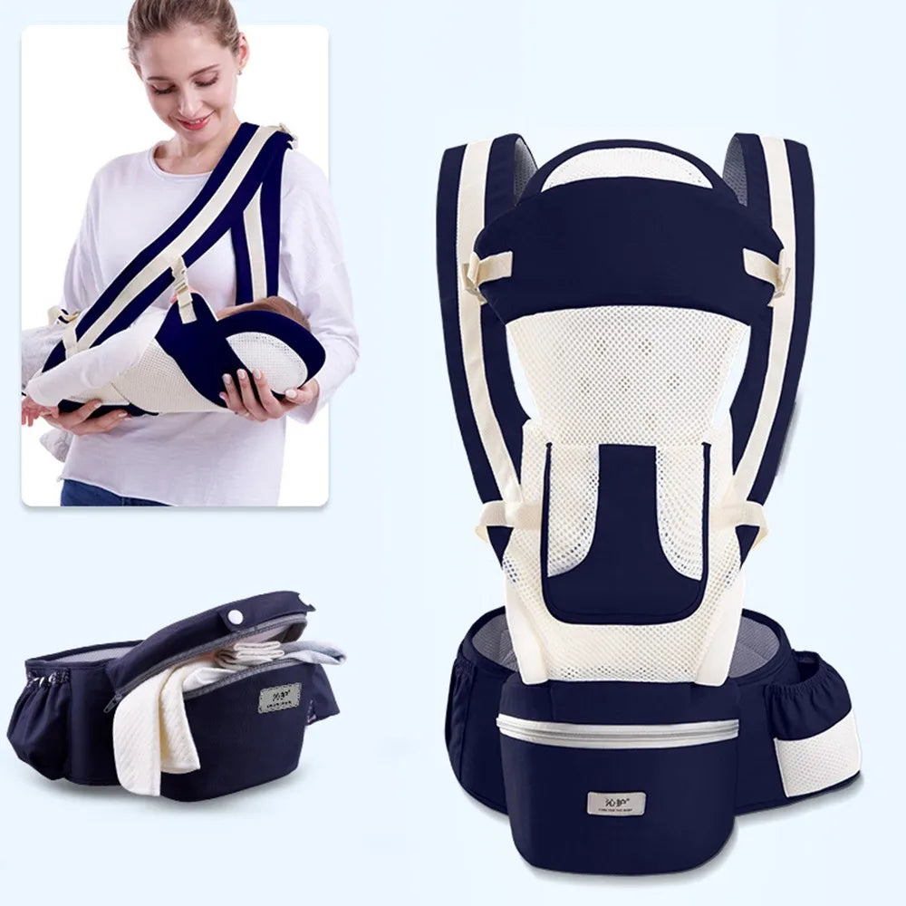 Ergonomic Baby Carrier – Hipseat Front & Back Backpack
