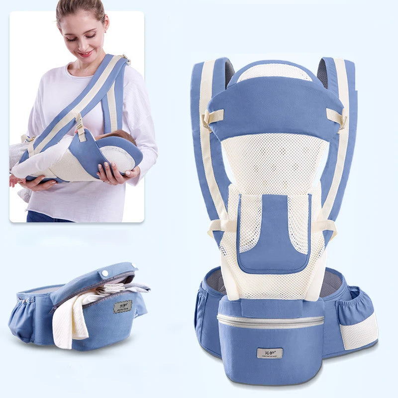 Ergonomic Baby Carrier – Hipseat Front & Back Backpack