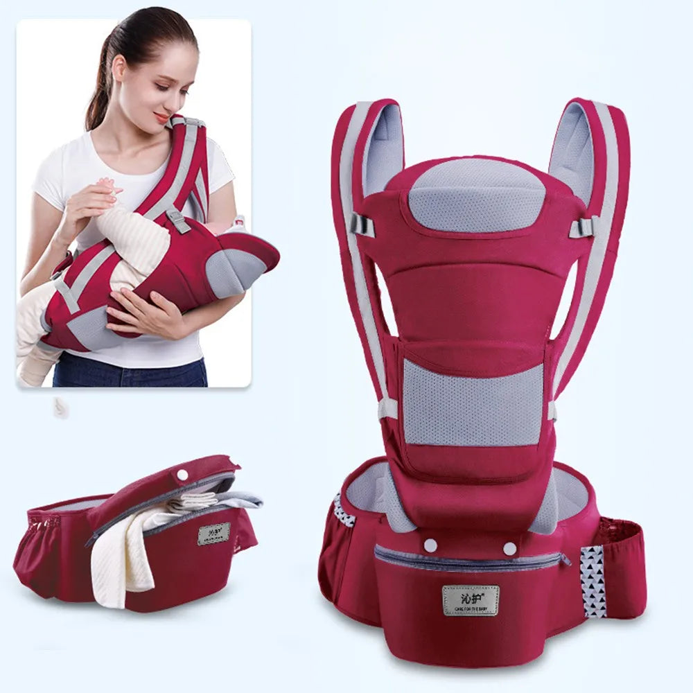 Ergonomic Baby Carrier – Hipseat Front & Back Backpack