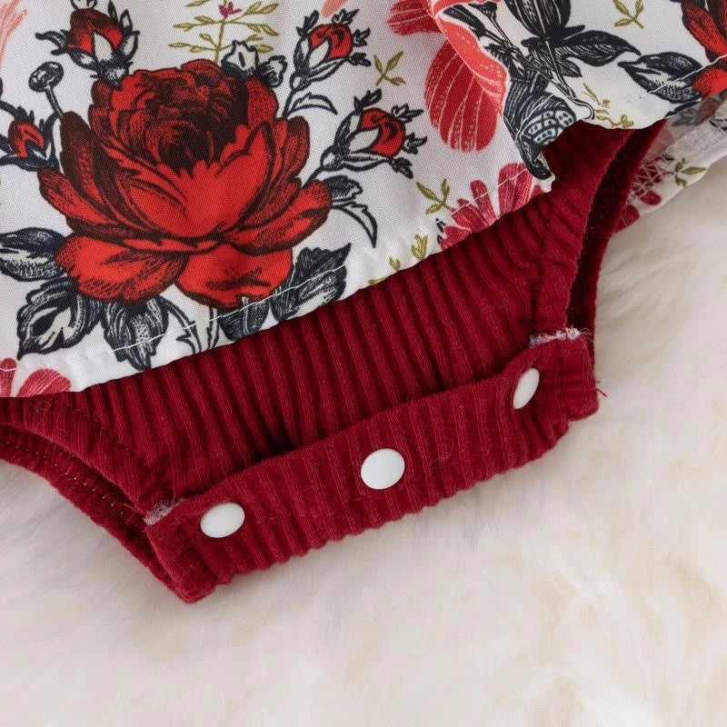 Girls Summer Dress Jumpsuit – Floral Cotton