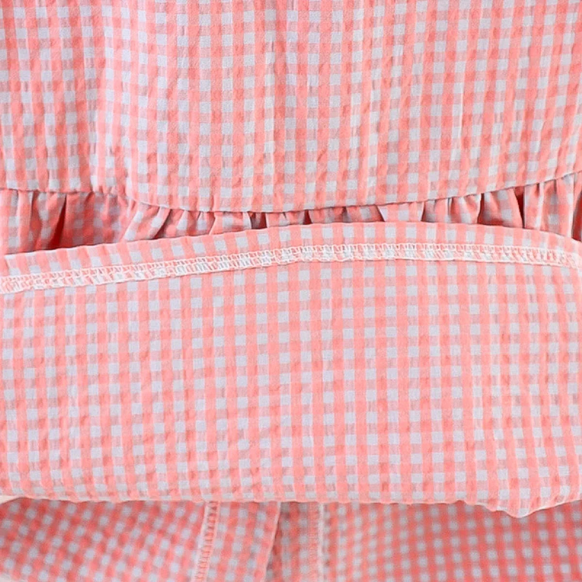 Girls Summer Set – Plaid Top + Skirt with Bag