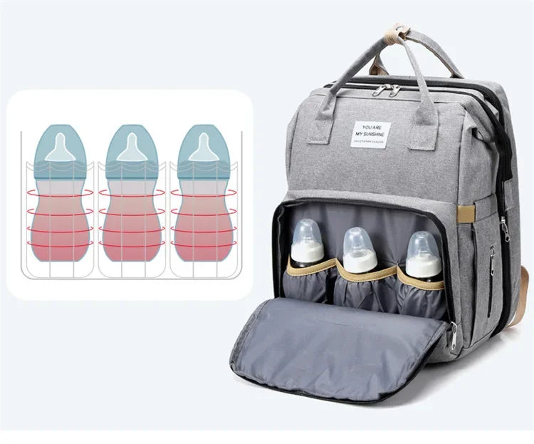 3-in-1 Maternity Backpack – Portable Crib & Changing Table