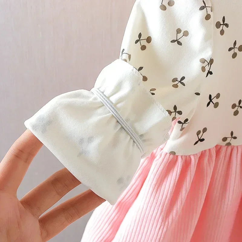 Cherry Teddy Bear Dungarees Dress