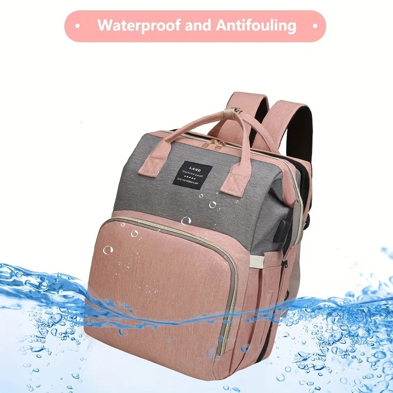 Portable Maternity Backpack – Foldable Crib & Large Capacity