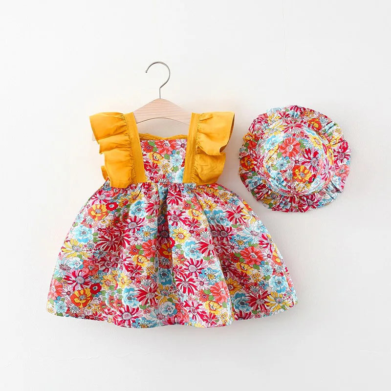 Summer Princess Dress for Girls + Hat