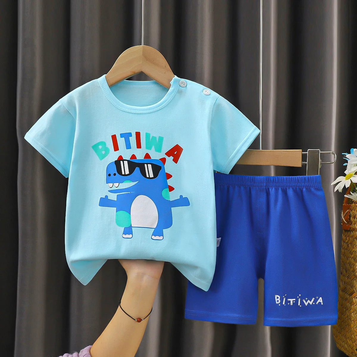 Children's Cotton Set – T-Shirt + Fun Shorts