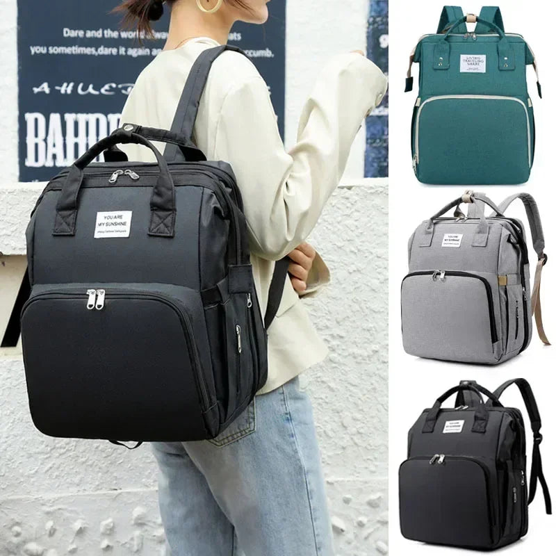 3-in-1 Maternity Backpack – Portable Crib & Changing Table