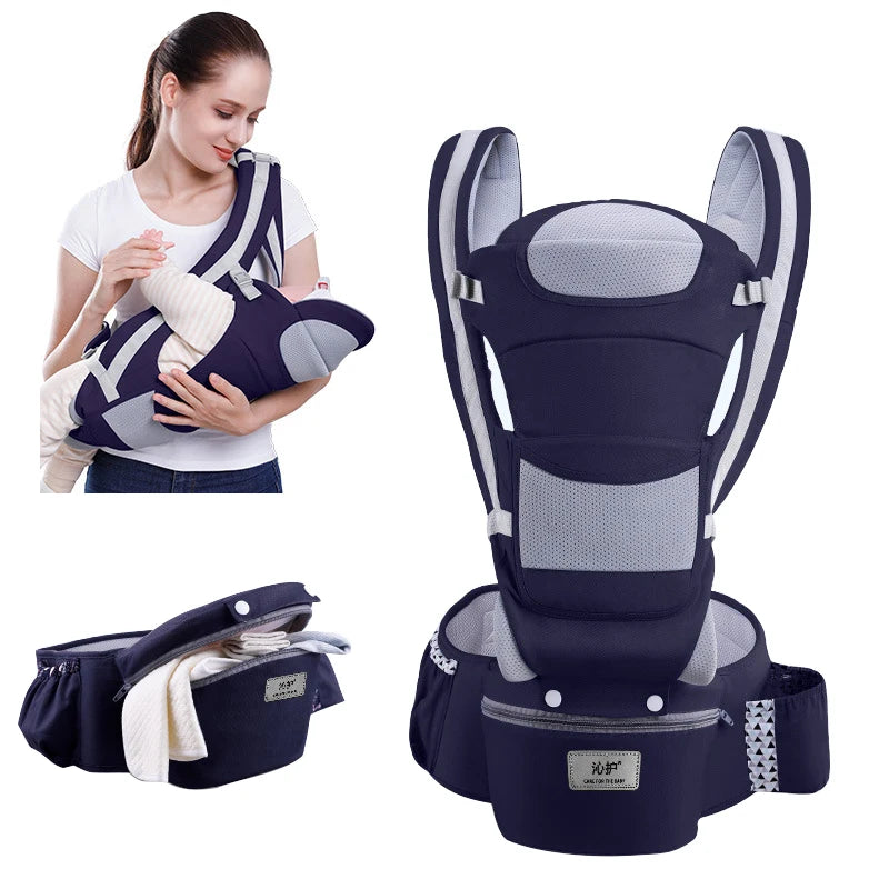 Ergonomic Baby Carrier – Hipseat Front & Back Backpack