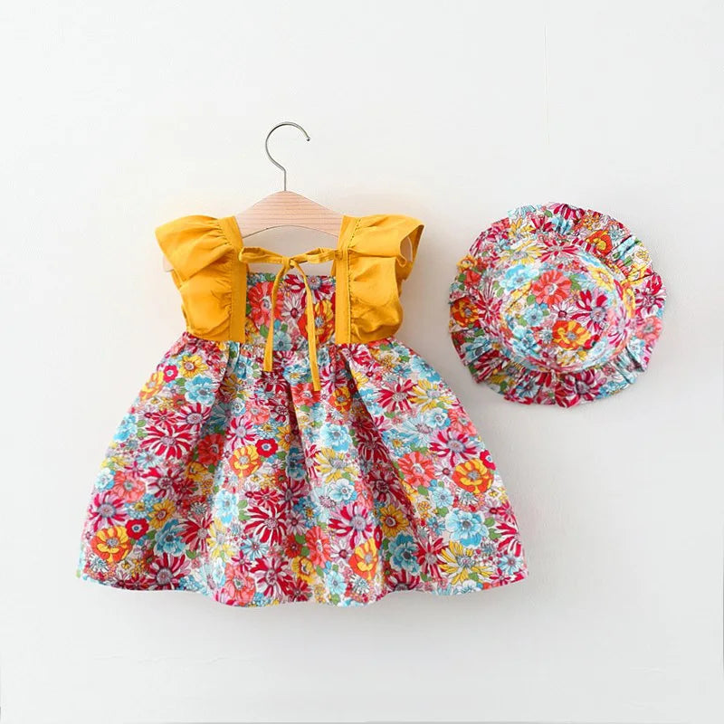 Summer Princess Dress for Girls + Hat