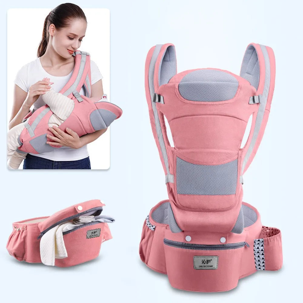 Ergonomic Baby Carrier – Hipseat Front & Back Backpack
