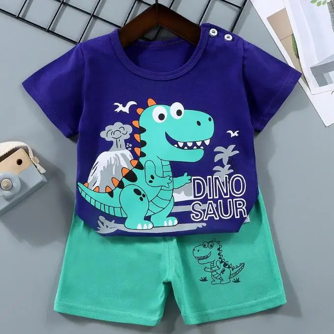 Boy's Summer Set – T-Shirt + Zebra Shorts 1-6 Years