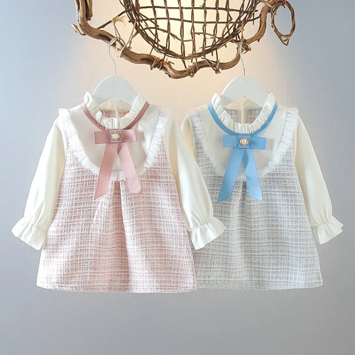 Baby Girl Dress 9M-3Y – Bow & Plaid