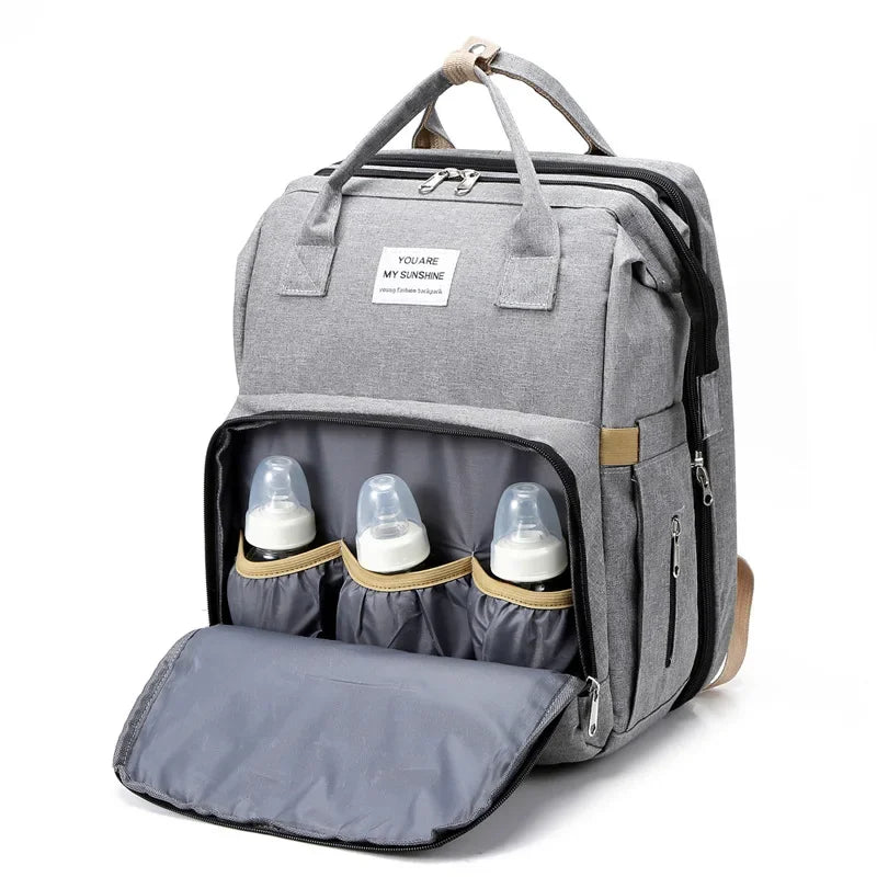 3-in-1 Maternity Backpack – Portable Crib & Changing Table