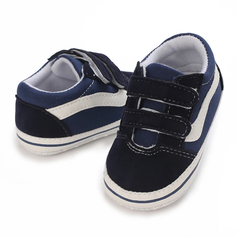 0-18M Newborn Baby Shoes for Boys First Walker Classic Canvas Casual Sports Shoes Soft Sole Comfortable Walking Shoes
