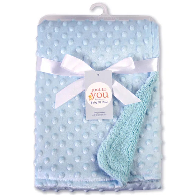 Baby Blanket & Swaddling Newborn Thermal Soft Fleece Blanket Winter Solid Bedding Set Cotton Quilt Infant Bedding Swaddle Wrap