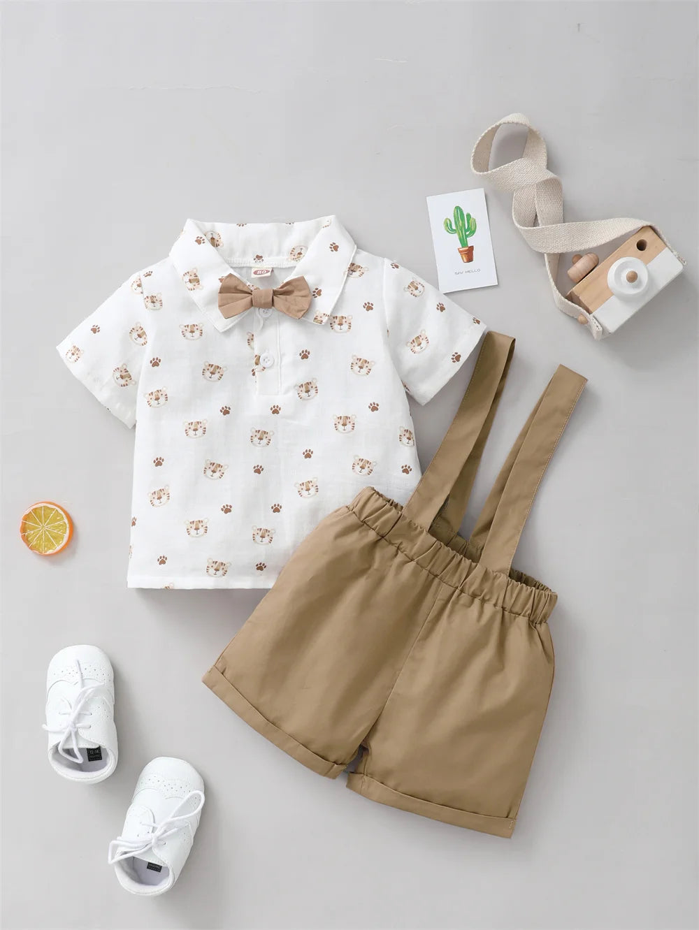 Baby Boy 2-Piece Set – Tiger & Bow 0-2 Years