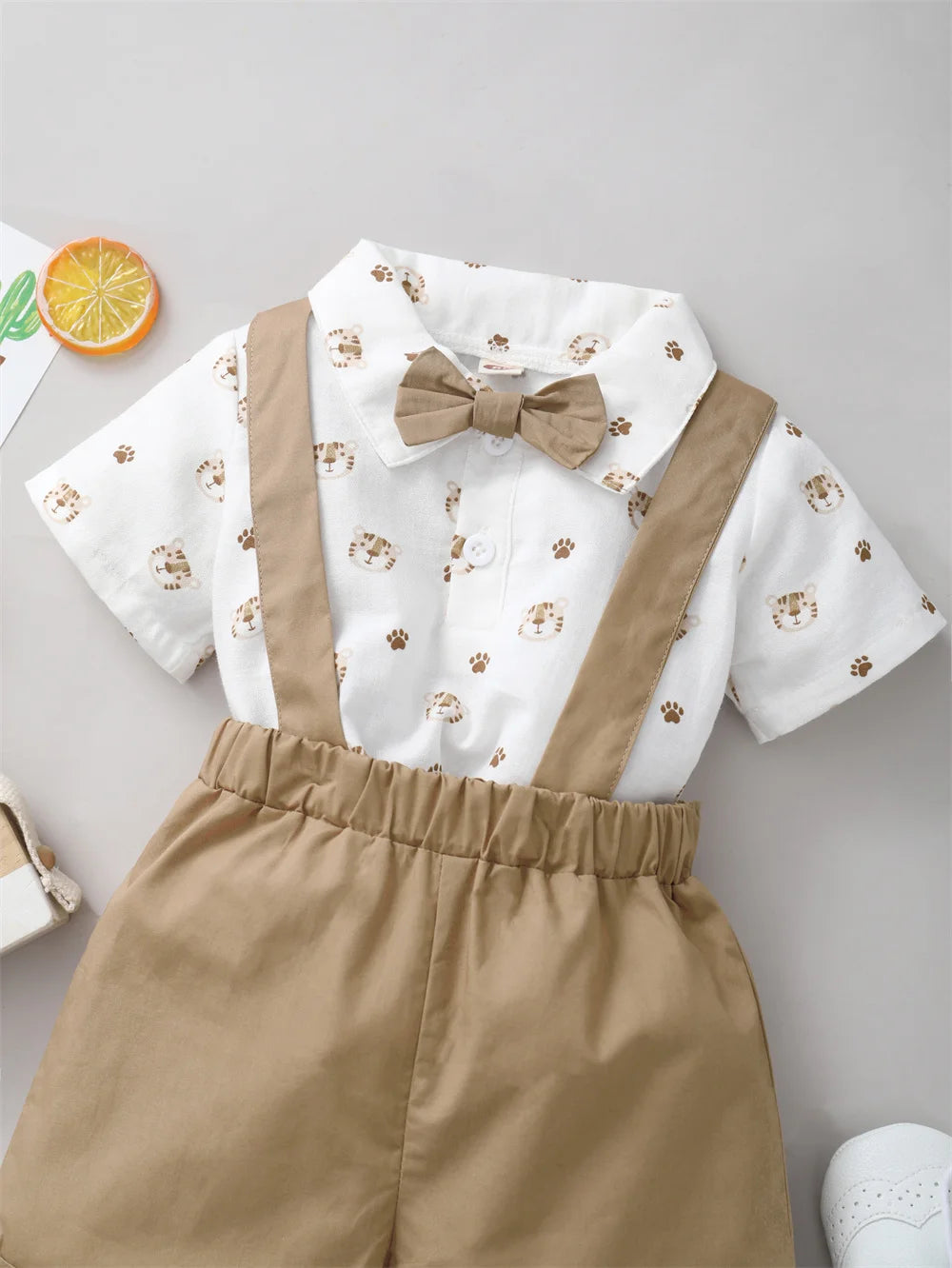Baby Boy 2-Piece Set – Tiger & Bow 0-2 Years