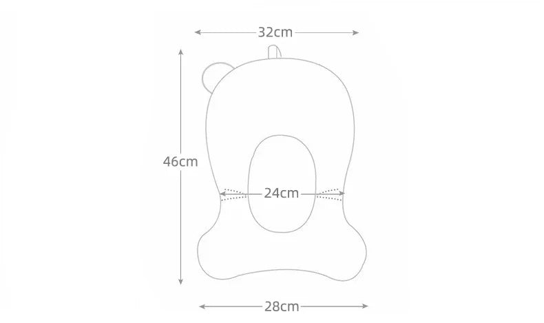 Baby Bath Seat Support Mat Foldable Bath Tub Pad & Chair Newborn Bathtub Pillow Infant Anti-Slip Soft Comfort Body Cushion