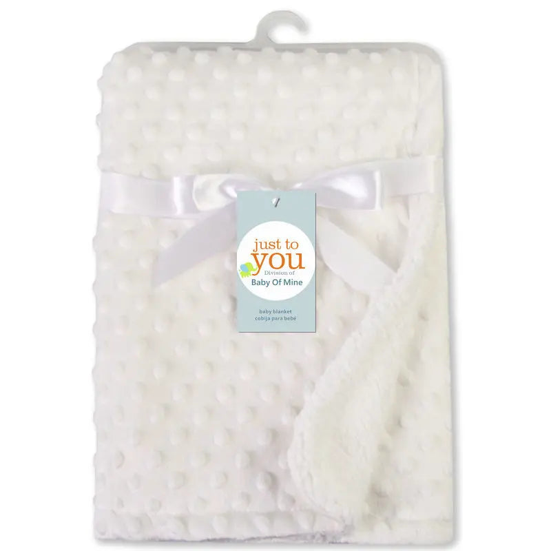 Baby Blanket & Swaddling Newborn Thermal Soft Fleece Blanket Winter Solid Bedding Set Cotton Quilt Infant Bedding Swaddle Wrap
