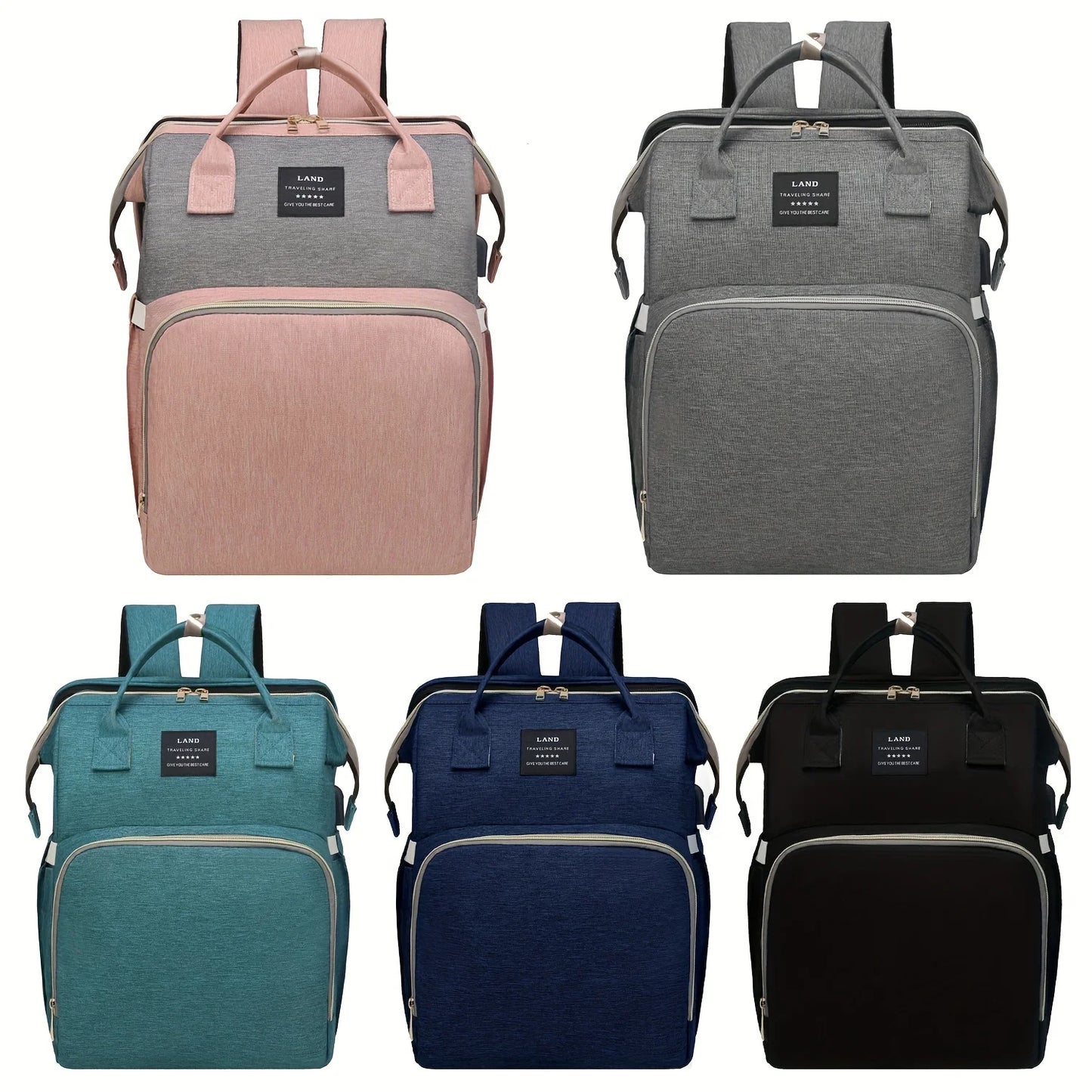 Portable Maternity Backpack – Foldable Crib & Large Capacity