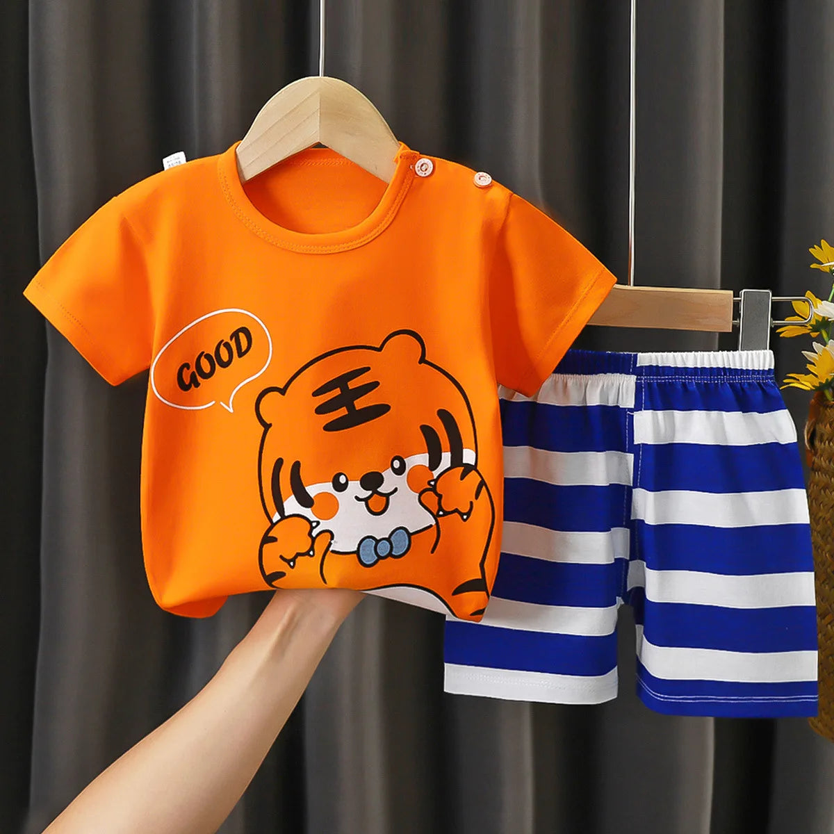 Children's Cotton Set – T-Shirt + Fun Shorts