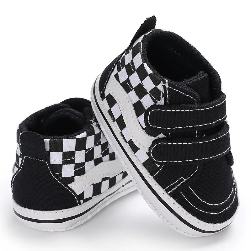 0-18M Newborn Baby Shoes for Boys First Walker Classic Canvas Casual Sports Shoes Soft Sole Comfortable Walking Shoes