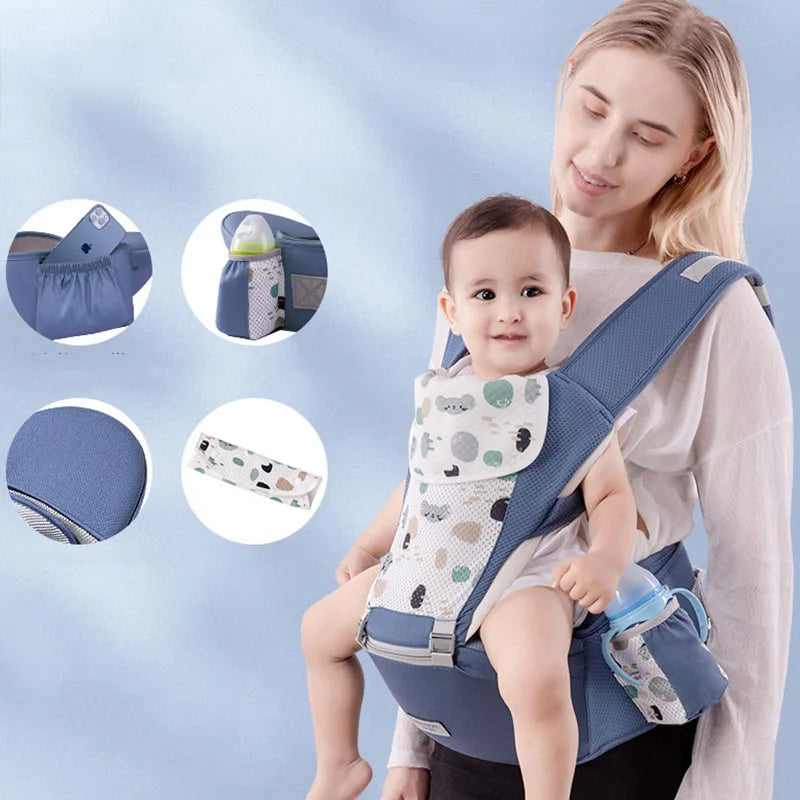 Ergonomic Baby Carrier – Hipseat Front & Back Backpack