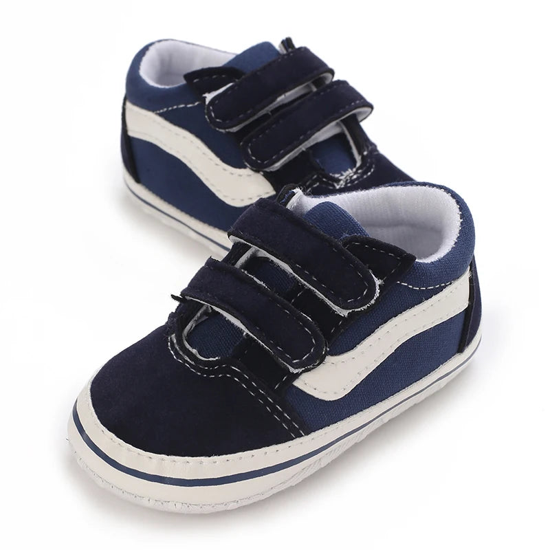 0-18M Newborn Baby Shoes for Boys First Walker Classic Canvas Casual Sports Shoes Soft Sole Comfortable Walking Shoes