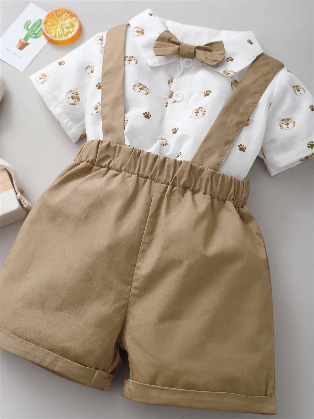 Baby Boy 2-Piece Set – Tiger & Bow 0-2 Years