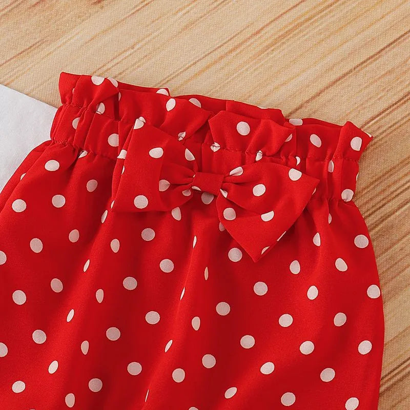 3-Piece Baby Girl Set – Romper + Pants + Headband