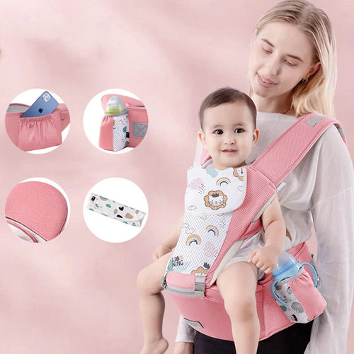 Ergonomic Baby Carrier – Hipseat Front & Back Backpack