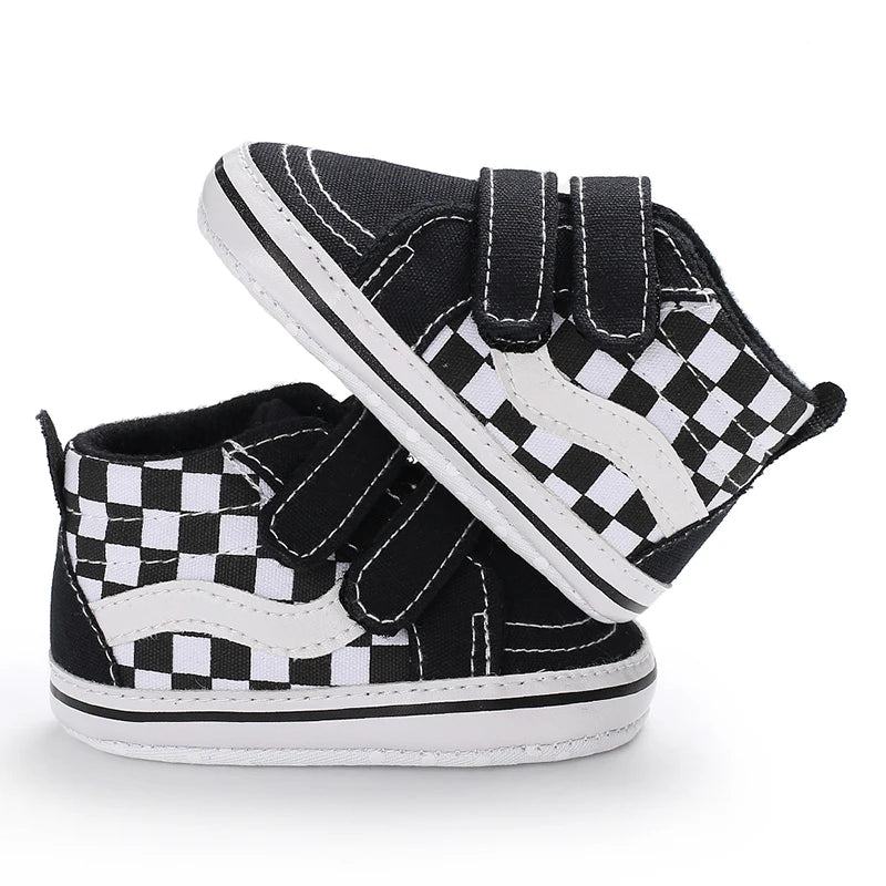 0-18M Newborn Baby Shoes for Boys First Walker Classic Canvas Casual Sports Shoes Soft Sole Comfortable Walking Shoes