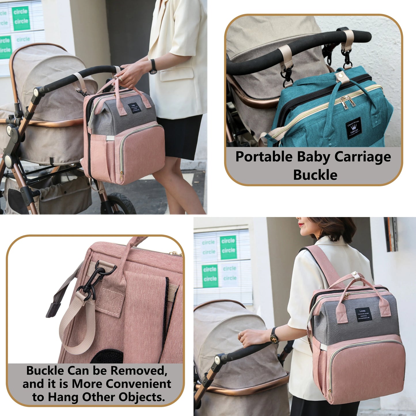 Portable Maternity Backpack – Foldable Crib & Large Capacity