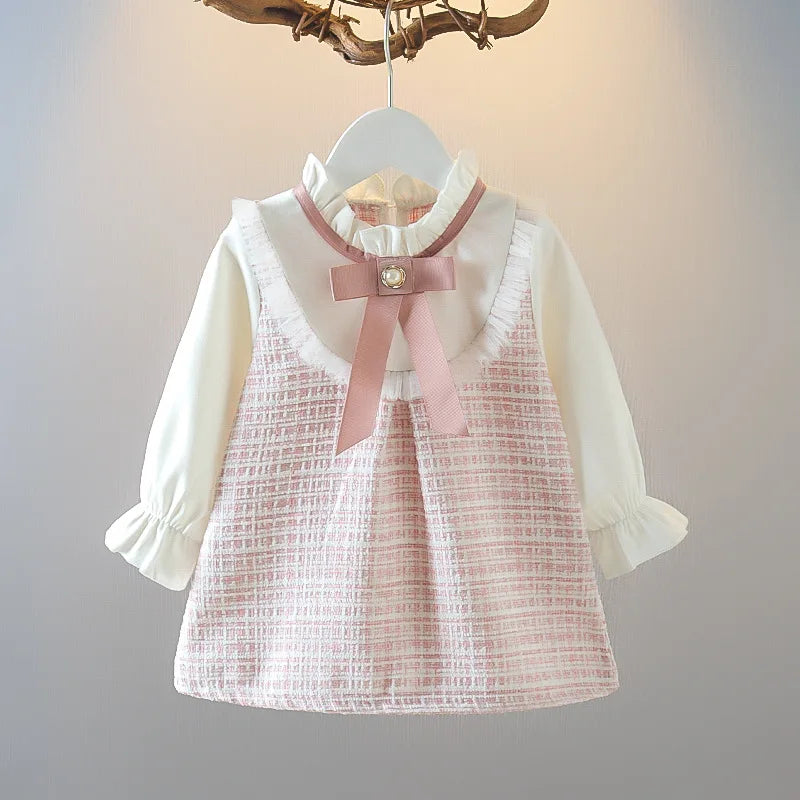 Baby Girl Dress 9M-3Y – Bow & Plaid