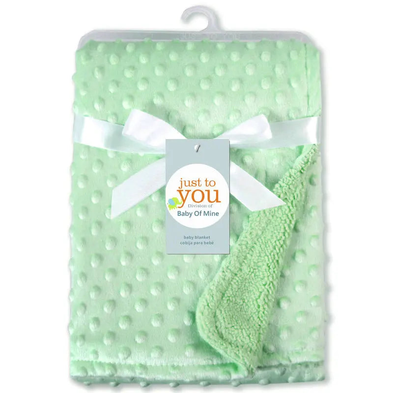 Baby Blanket & Swaddling Newborn Thermal Soft Fleece Blanket Winter Solid Bedding Set Cotton Quilt Infant Bedding Swaddle Wrap