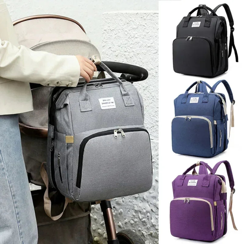 3-in-1 Maternity Backpack – Portable Crib & Changing Table