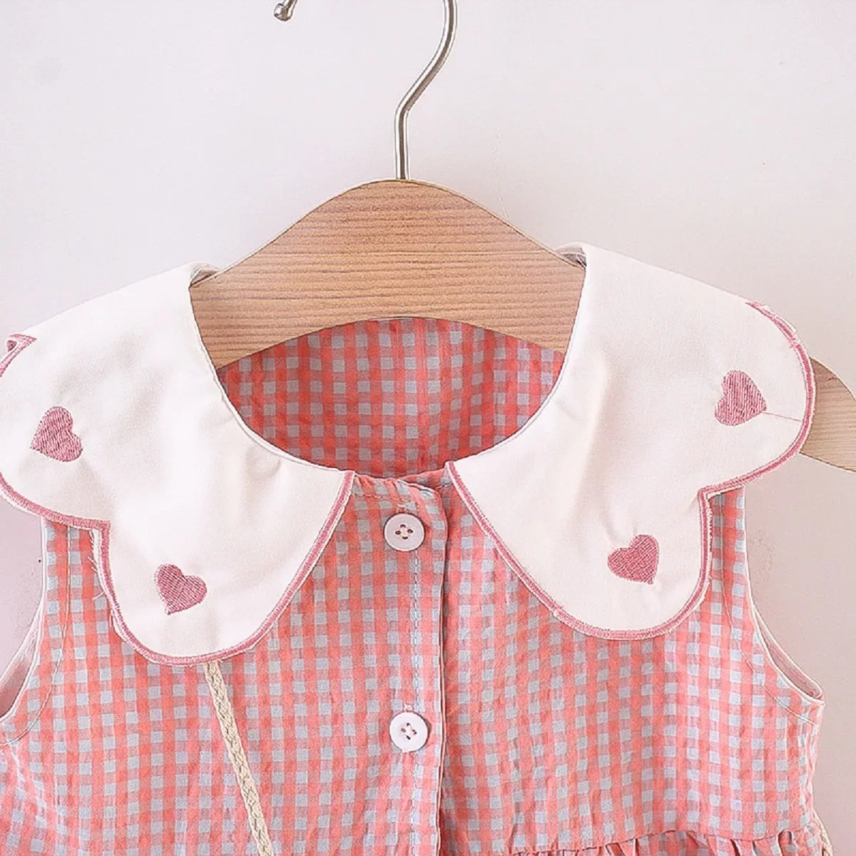 Girls Summer Set – Plaid Top + Skirt with Bag