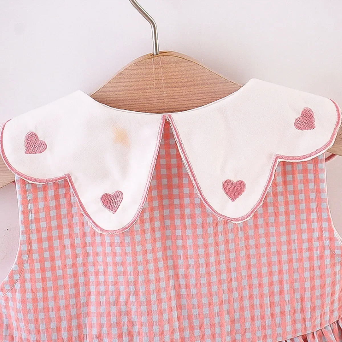 Girls Summer Set – Plaid Top + Skirt with Bag