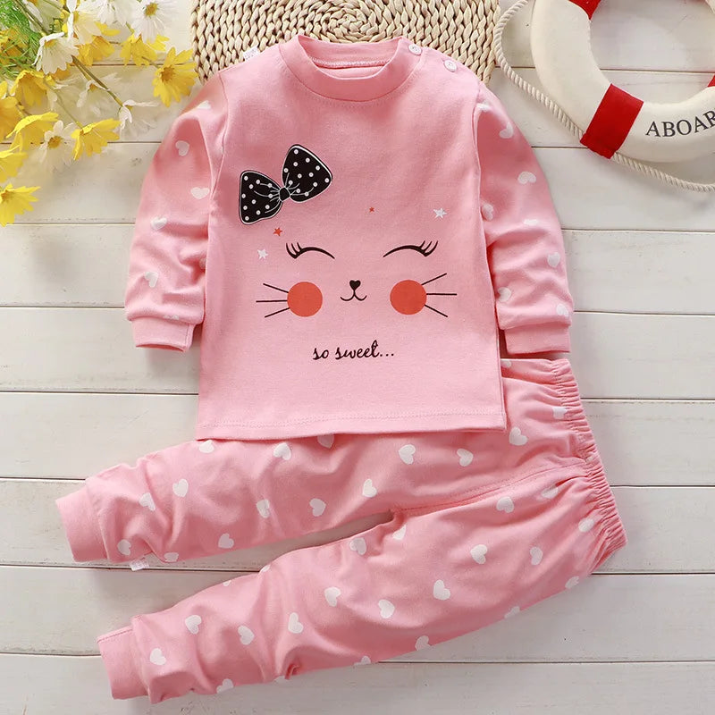 Baby Girl Set – Cotton Pajamas and Clothes 0-5 Years