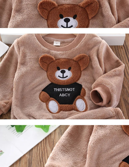 Children's Winter Pajamas – Flannel and Fleece with Bear