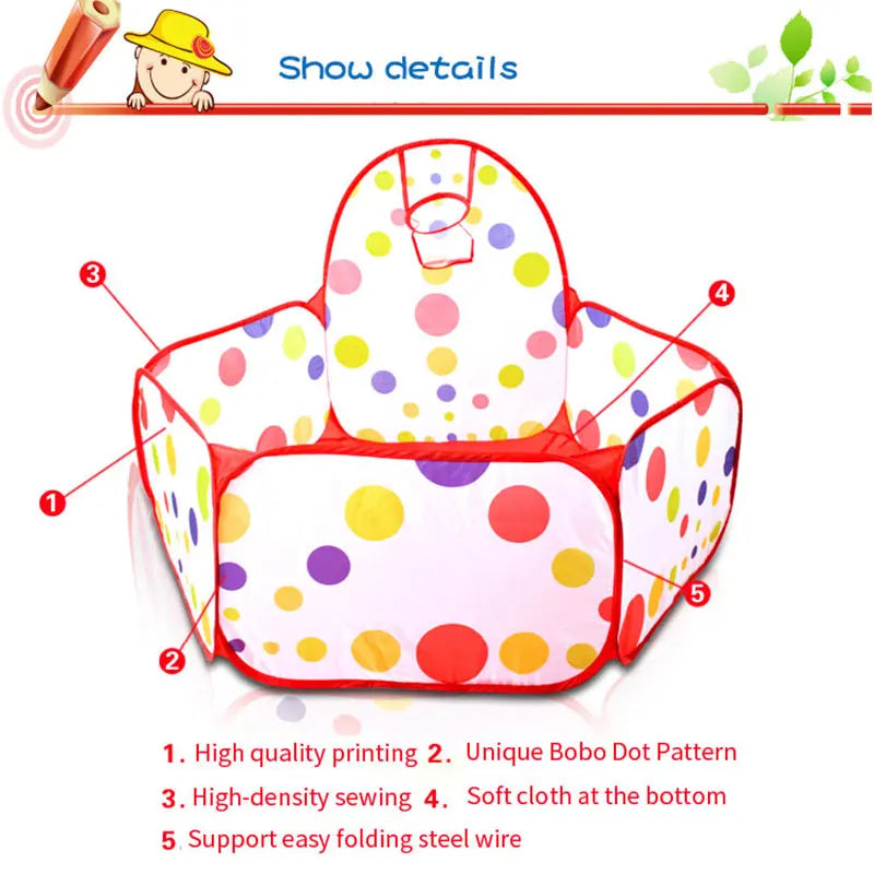 Magical Ocean Ball Pool with Basketball Hoop for Toddlers