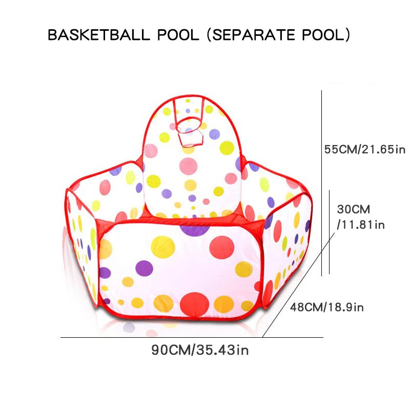 Magical Ocean Ball Pool with Basketball Hoop for Toddlers