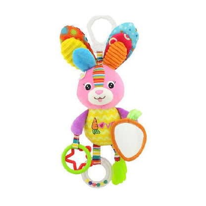 Soft Plush Animal Handbells with Teether for Babies