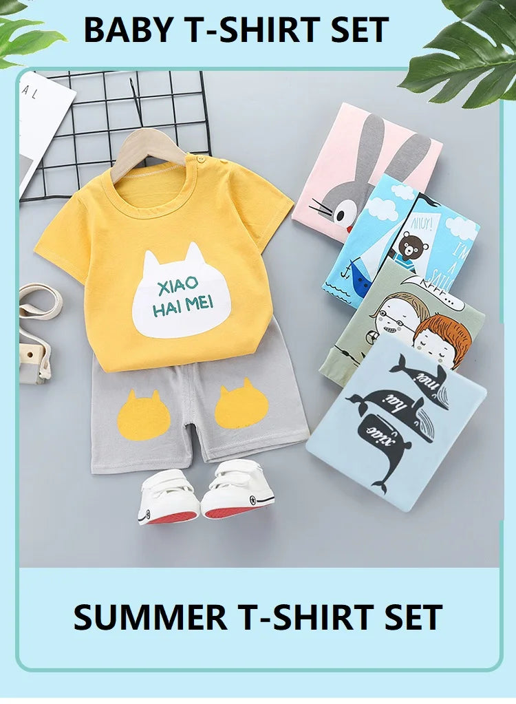 Children's Summer Set – Cotton T-Shirt + Shorts