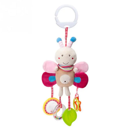 Soft Plush Animal Handbells with Teether for Babies