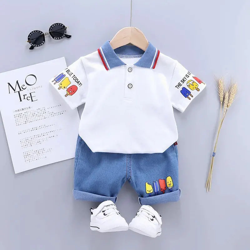 Boy's Summer Set – T-Shirt + Cute Shorts